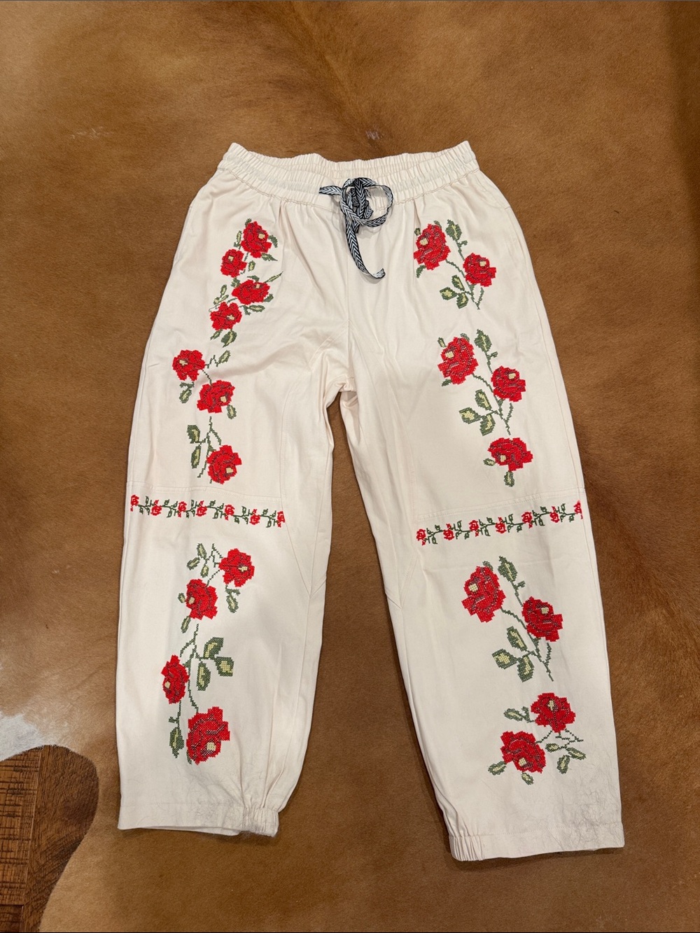 Embroidered joggers